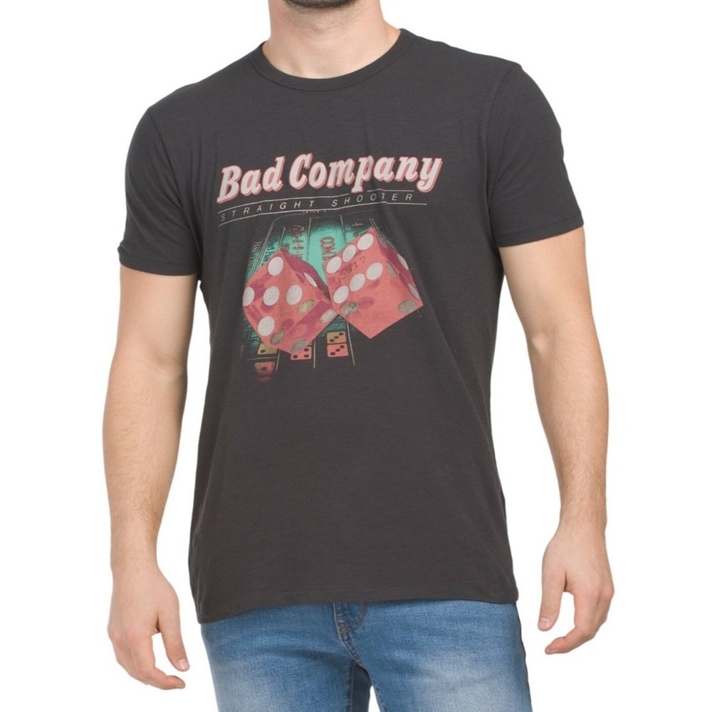 Bad Company Lucky Brand Straight Shooter Graphic Tee Size Small Band Rock Music